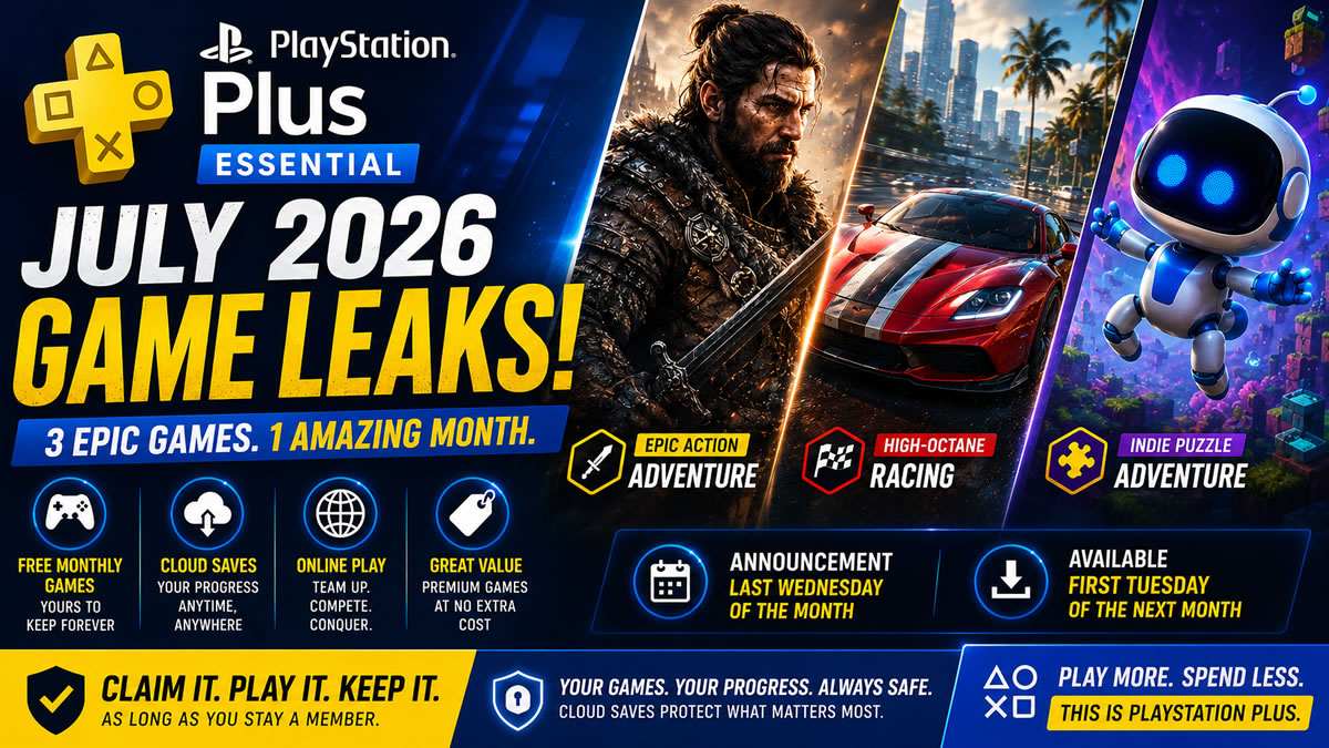 Latest PS Plus Essential July 2026 Rumors, Leaks, Games