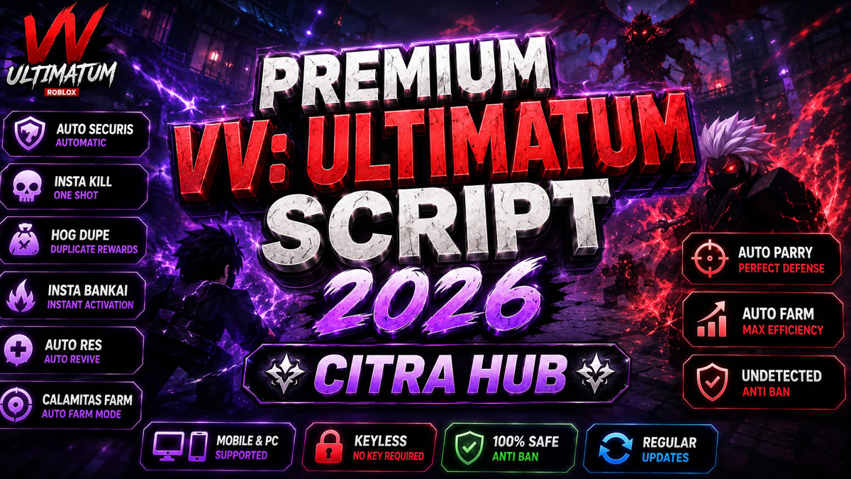 Top VV: Ultimatum Script 2026, Auto Farm, Kill Aura Setup