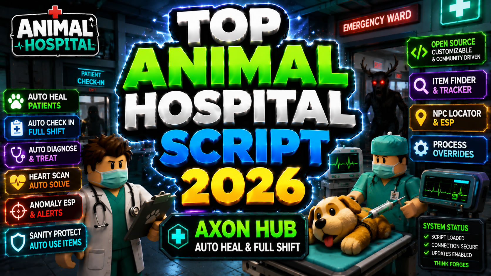 Top Animal Hospital Script 2026, Axon Hub, Auto Heal