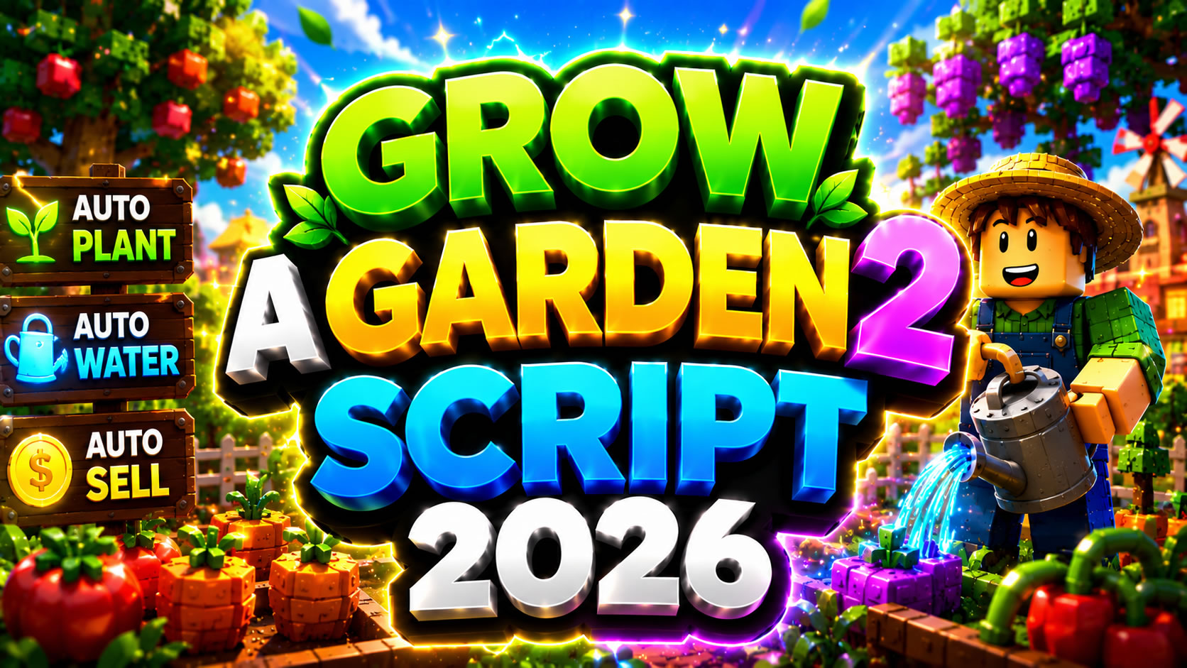 Top Grow a Garden 2 Script 2026, Auto Plant, Auto Sell