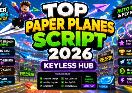 Top Paper Planes Script 2026, Auto Farm, Keyless Hub