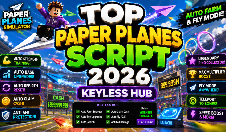 Top Paper Planes Script 2026, Auto Farm, Keyless Hub