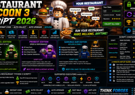 Top Restaurant Tycoon 3 Script 2026, Auto Farm, Instant Cook