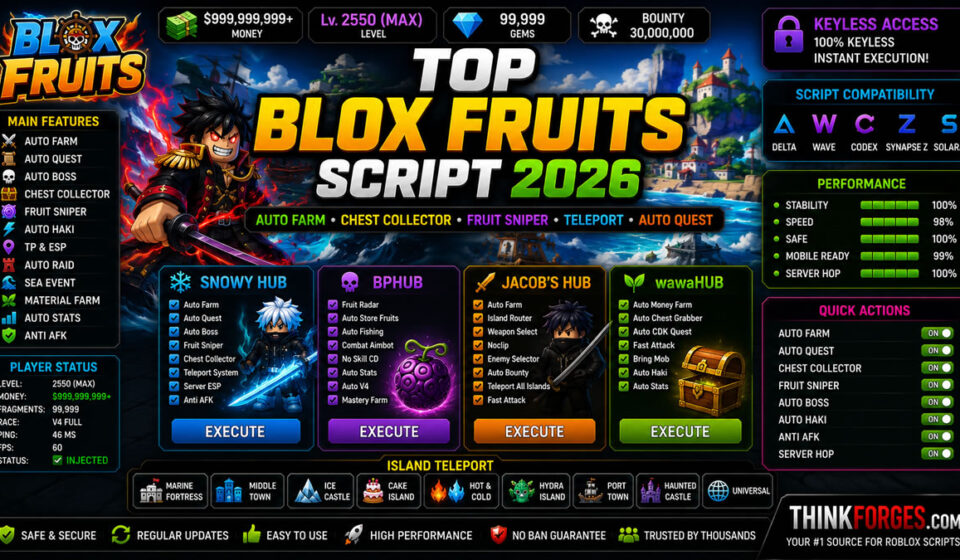 Best Blox Fruits Script 2026, Weapon Farm, Auto Leveling