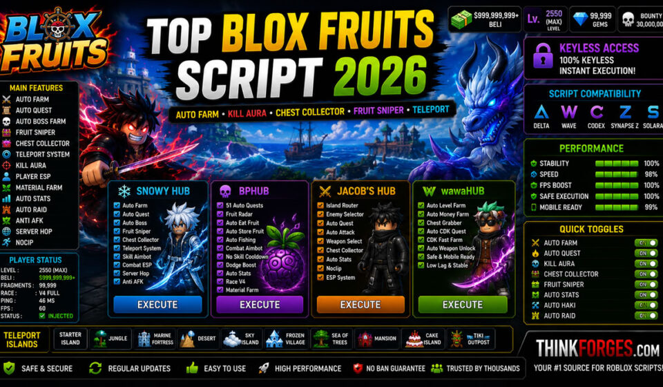 Best Blox Fruits Script 2026, Auto Farm, Kill Aura Mod