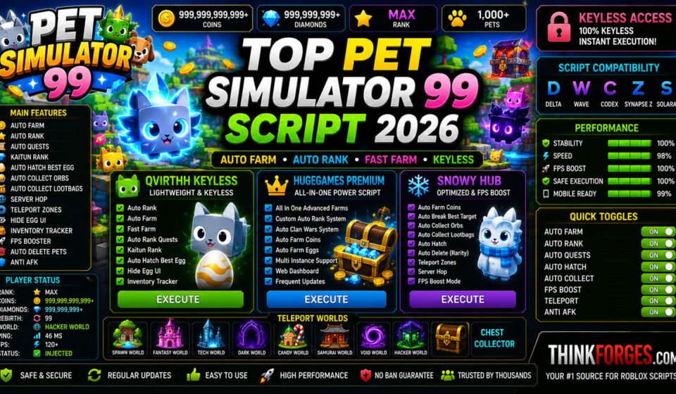 Best Pet Simulator 99 Script 2026, Keyless Auto Hatch