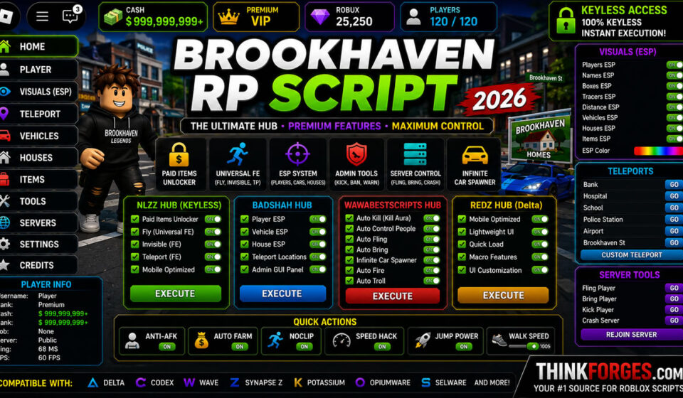 Best Brookhaven RP Script 2026, Hitbox Expander, Keyless