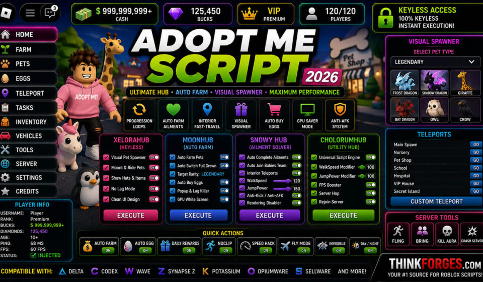 Premium Adopt Me Script 2026, Keyless Auto Farm, HotDog0