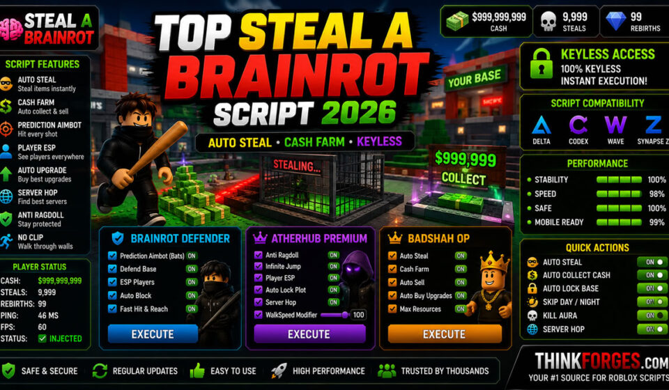 Best Steal a Brainrot Script 2026, Auto Farm, Cash Farm