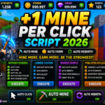 Best +1 Mine Per Click Script 2026, No Key Auto Clicker