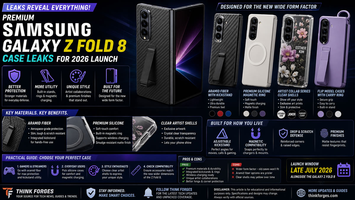 Premium Samsung Galaxy Z Fold 8 Case Leaks For 2026 Launch