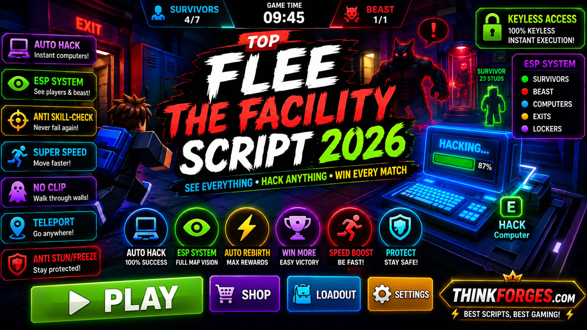 Top Flee the Facility Script 2026, Auto Hack, ESP System