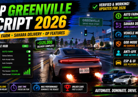 Premium Greenville Script 2026, Vehicle Modifier, Fly Setup
