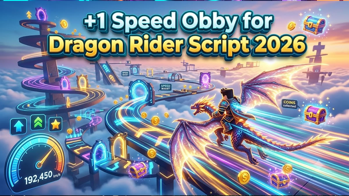 Top +1 Speed Obby for Dragon Rider Script 2026, Auto Farm, Instant Divine