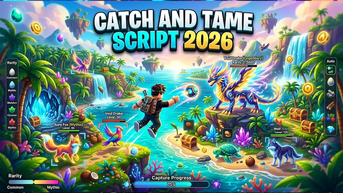 Top Catch And Tame Script 2026, Instant Catch, Free Key