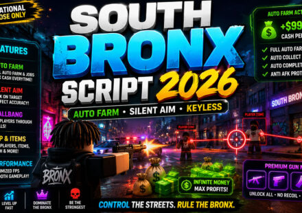 Best South Bronx Script 2026, Auto Farm, Inf Money Hud