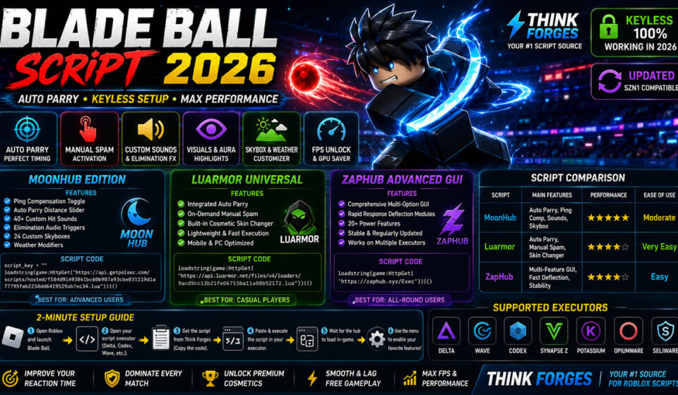 Best Blade Ball Script 2026, Auto Parry, FPS Booster