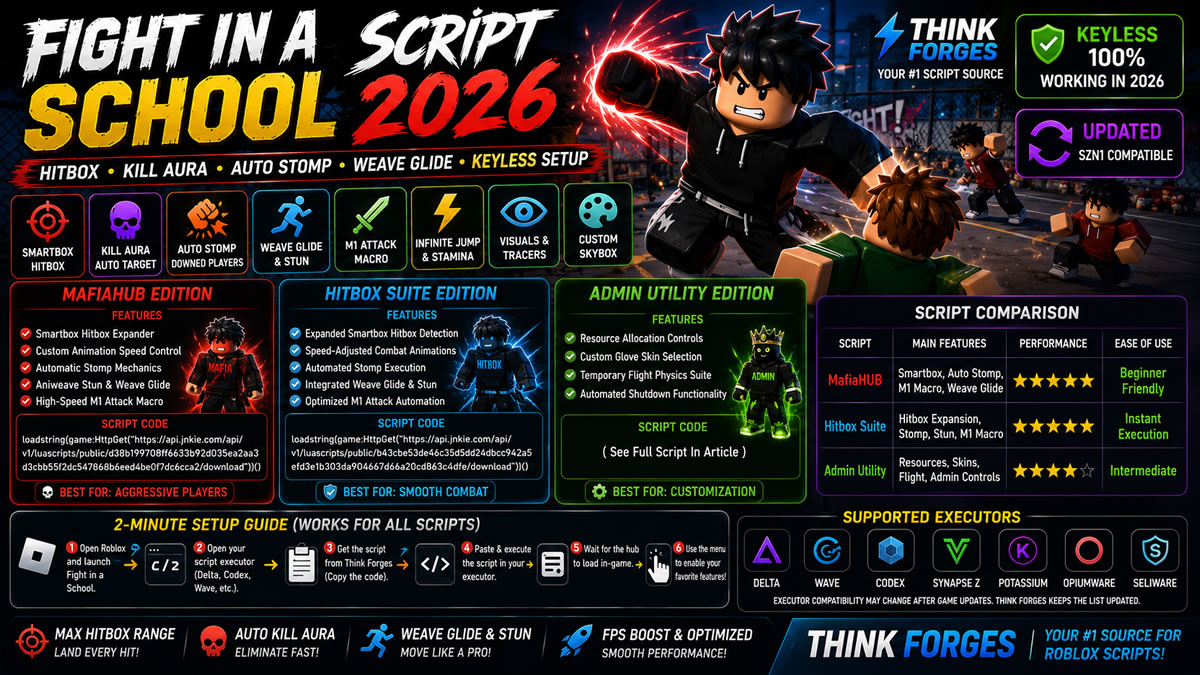 Top Fight in a School Script 2026, Hitbox, Kill Aura Setup