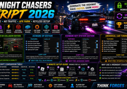 Top Midnight Chasers Script 2026, Speed Boost, Auto Race