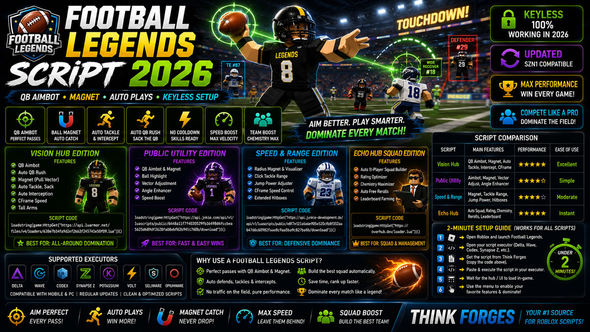 Top Football Legends Script 2026, QB Aimbot, Magnet