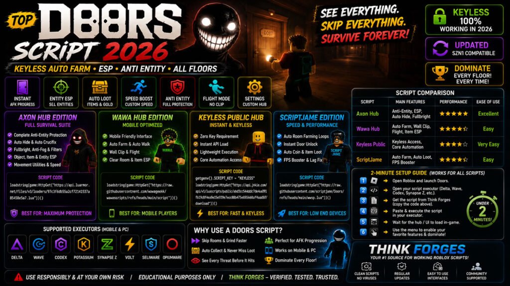 Top Doors Script 2026, Auto Skip, ESP, Anti Entity System
