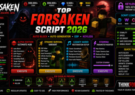 Premium Forsaken Script 2026, Keyless Auto Finish Setup
