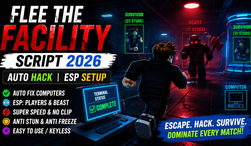 Best Flee the Facility Script 2026, Auto Farm, Beast Crawl