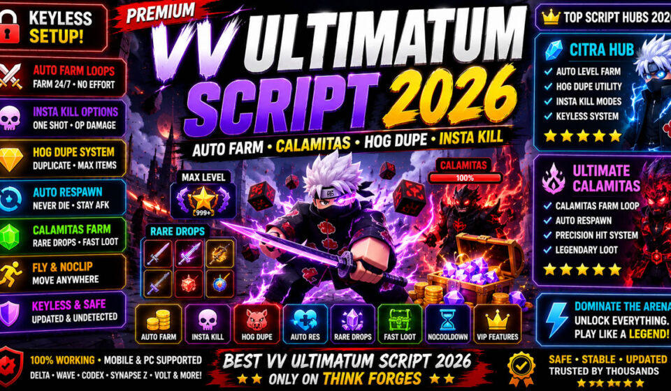 Best VV Ultimatum Script 2026, Keyless Setup, Insta Kill