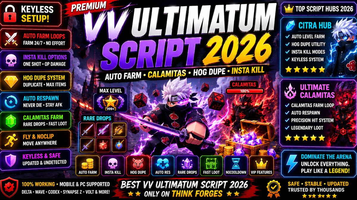 Premium VV Ultimatum Script 2026, Keyless Auto Farm Setup