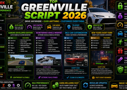 Premium Greenville Script 2026, Unlock All Vehicles