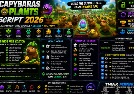 Premium Capybaras VS Plants Script 2026, Auto Place Eggs